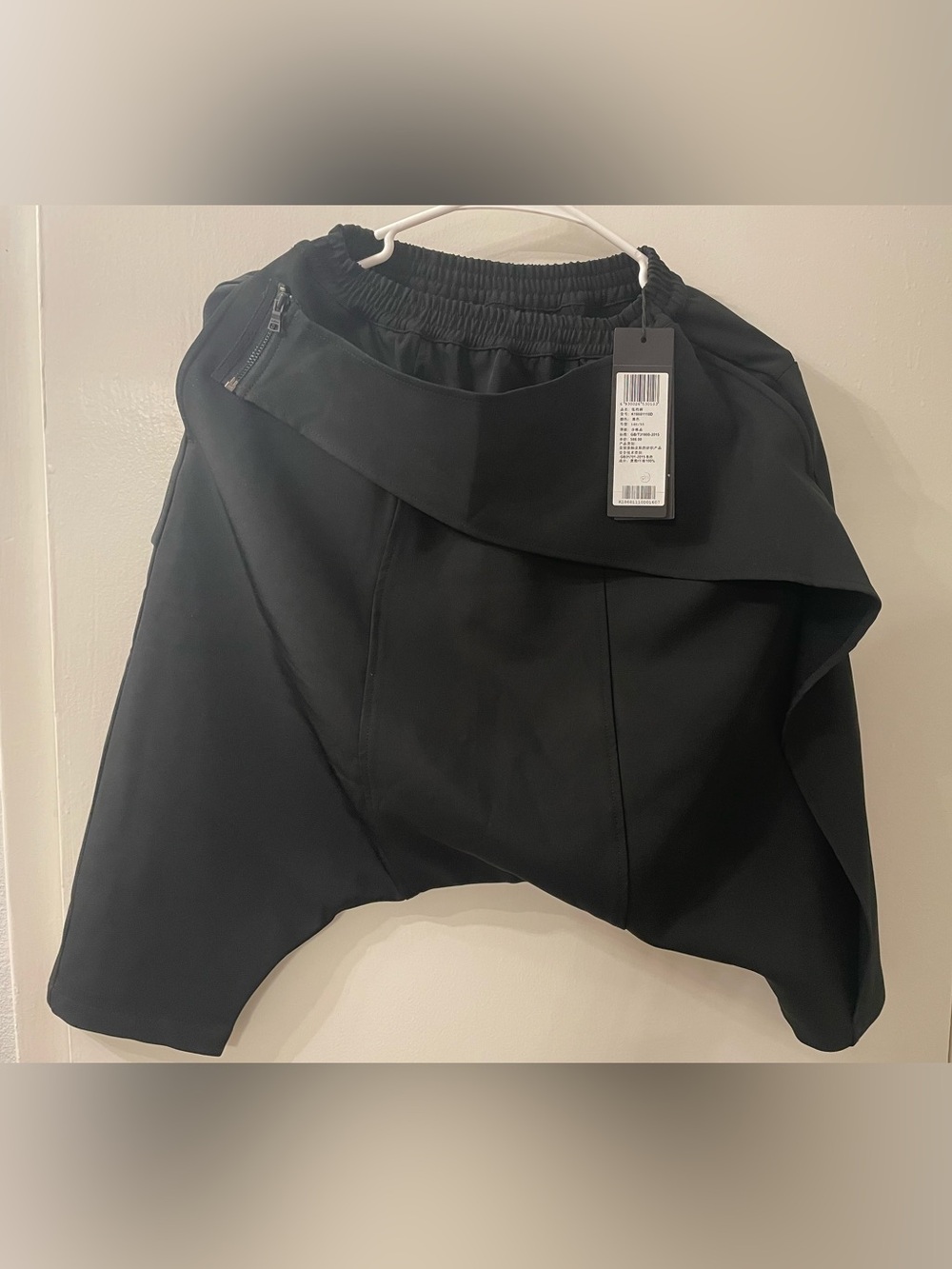 Black Girl’s Asymmetrical Skirt with Elastic Waist